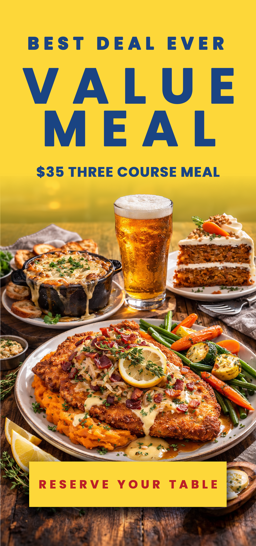 bili rubin's $35 three course value meal