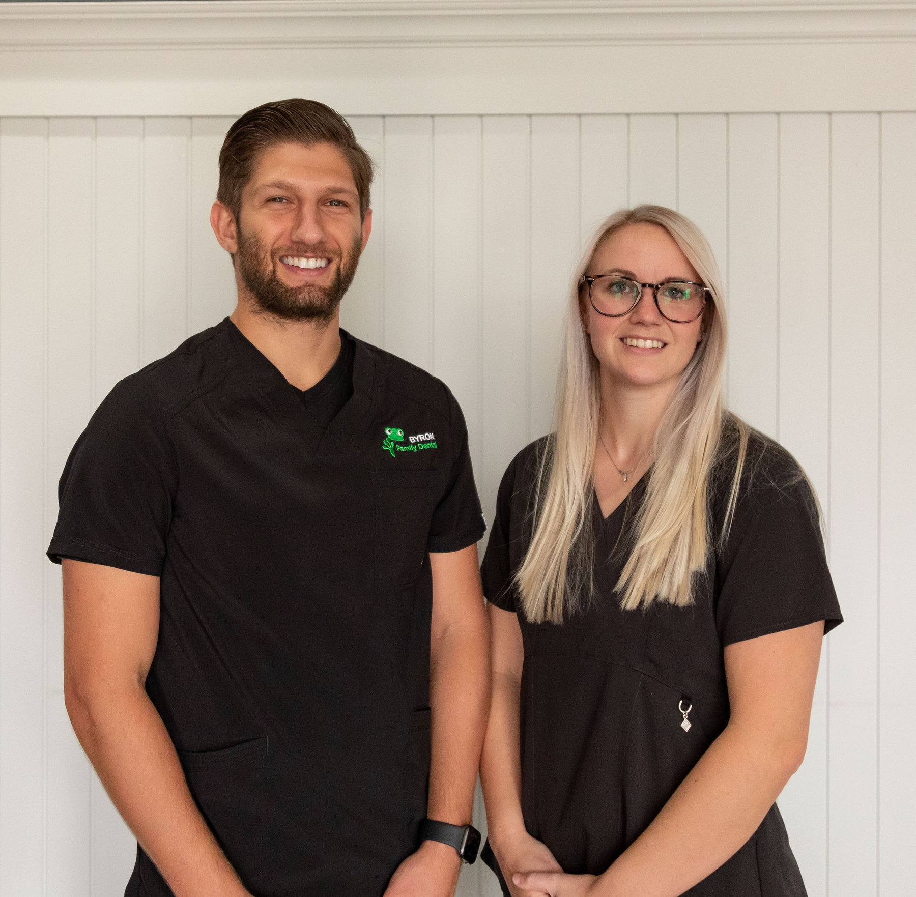 Dr. Adam Kliman and Dr. Stephanie Clarke, Byron Family Dental