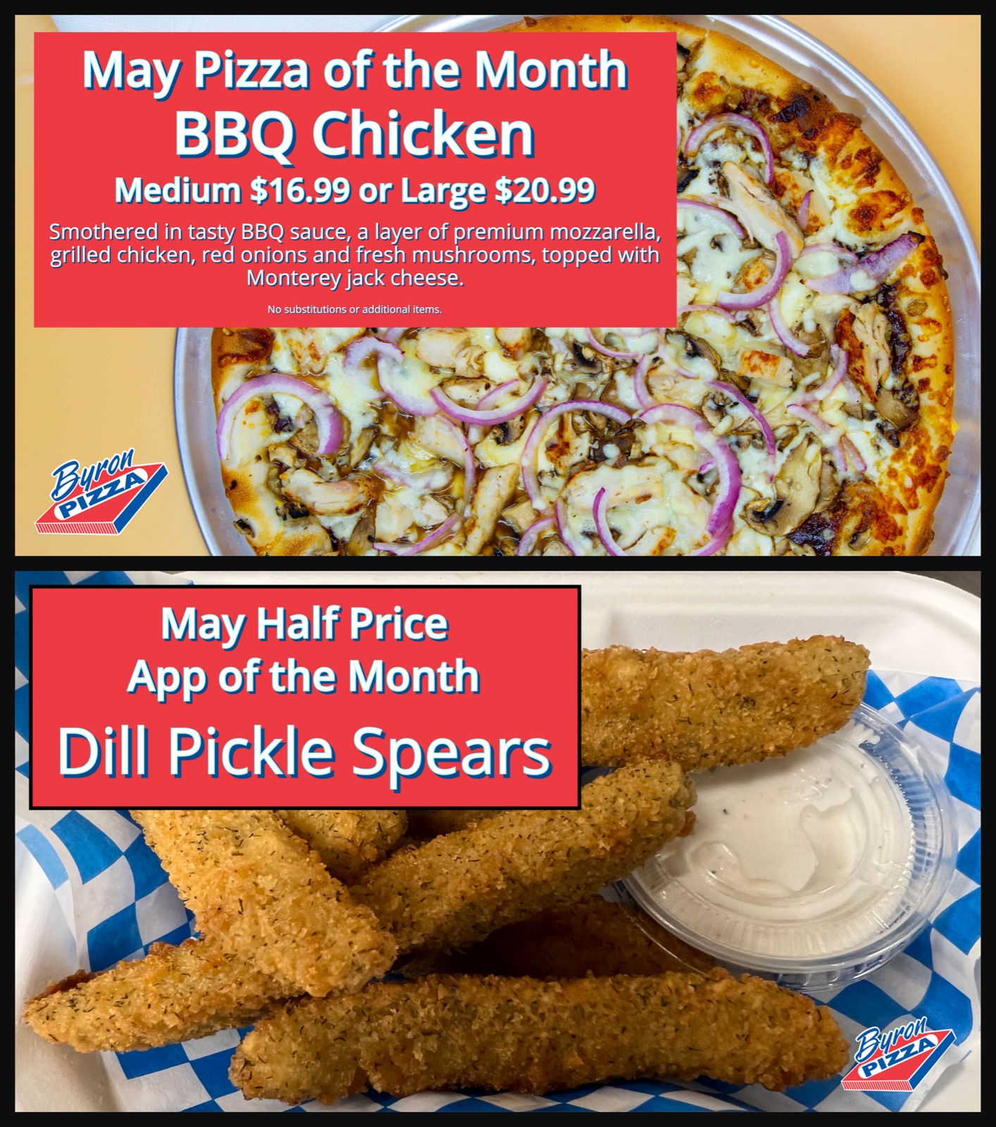 Byron Pizza May Deals