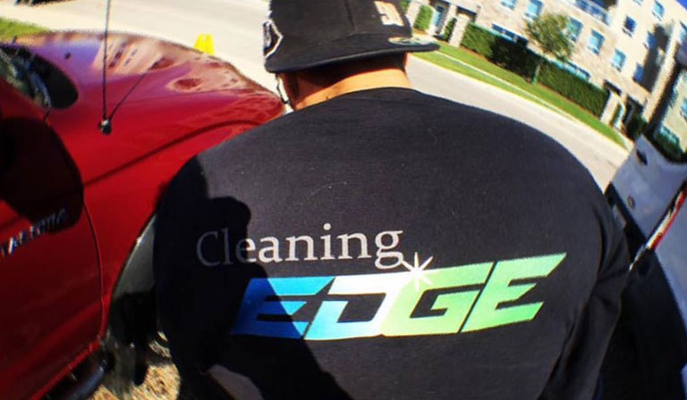 The branded Cleaning EDGE mobile detailing vehicle in London Ontario