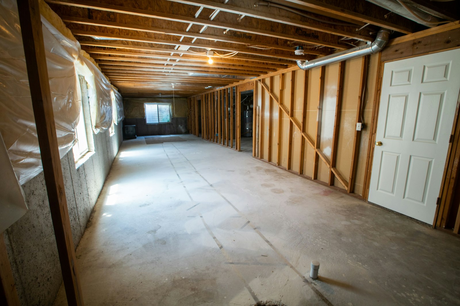 Basement framing stage of a renovation, CraftWell Group London Ontario