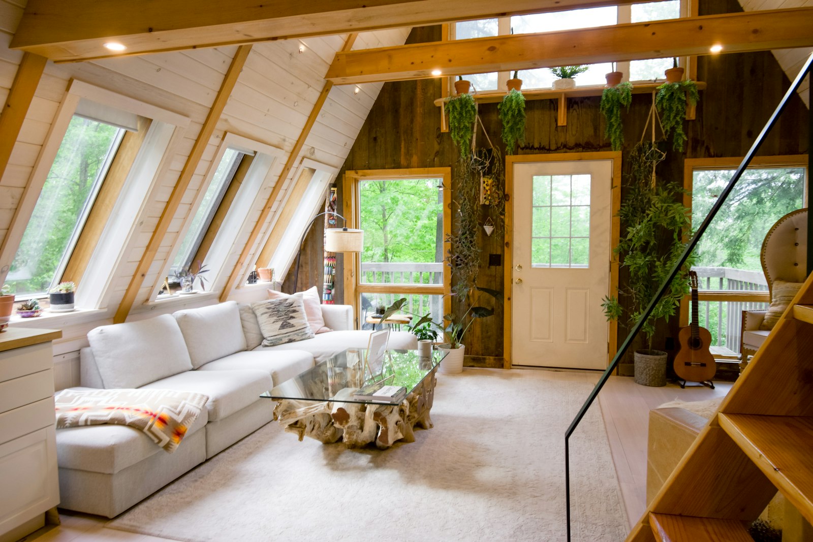Open renovated living space with beams, CraftWell Group London Ontario