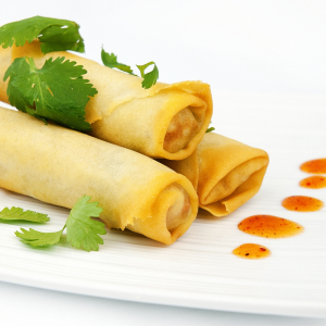 Crispy spring rolls at Golden City in London, Ontario