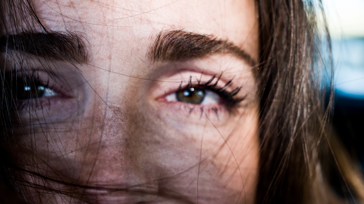 Close-up of well-shaped eyebrows after threading at Be You Cosmo Studio in Byron London Ontario