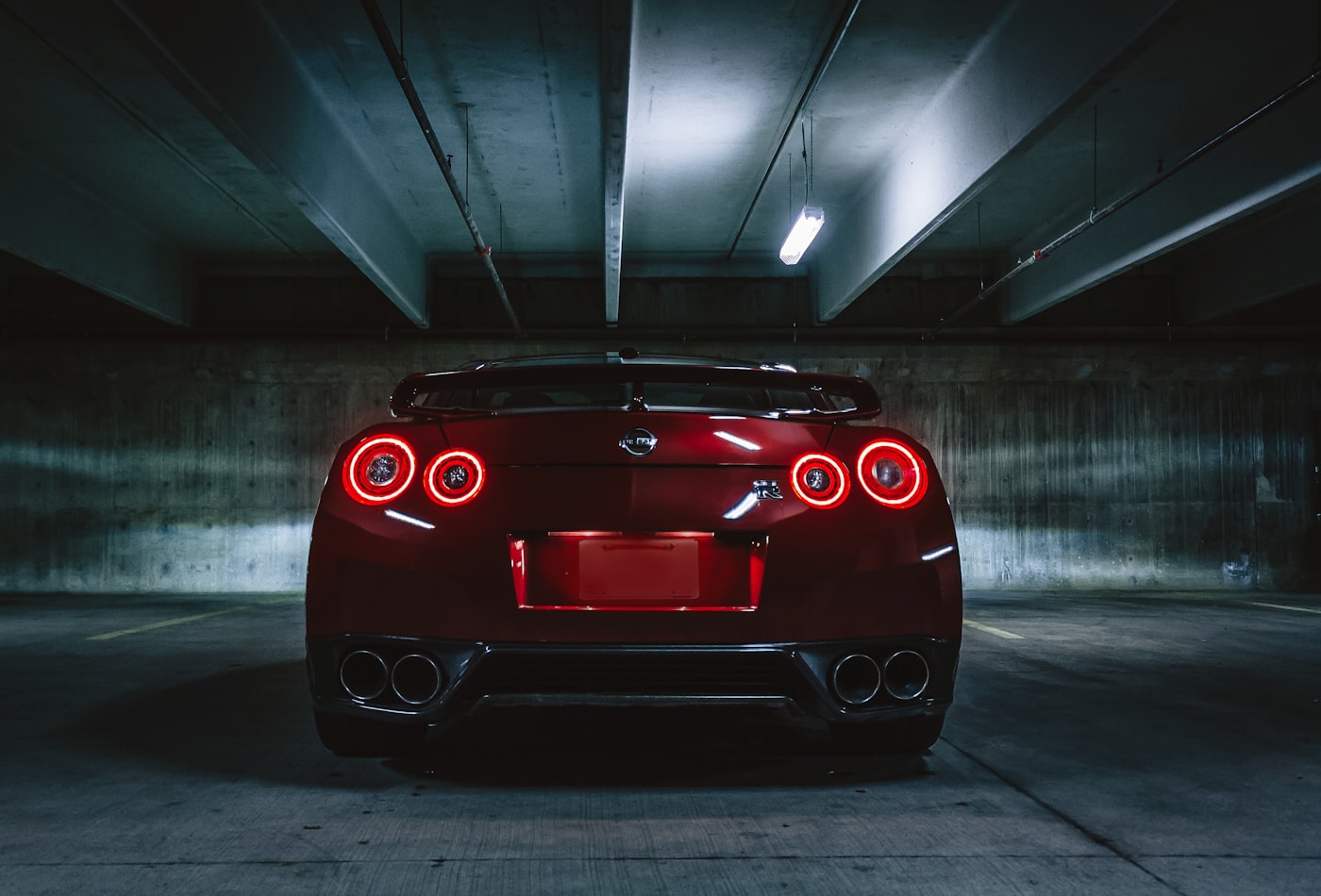 Glossy, freshly detailed car paint finish