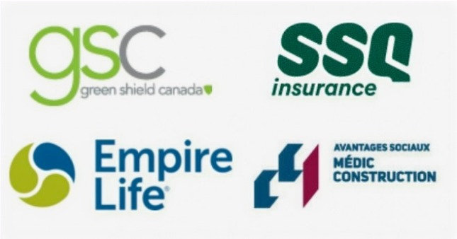 Additional insurers we direct bill: Green Shield Canada, SSQ Insurance, Empire Life and Médic Construction