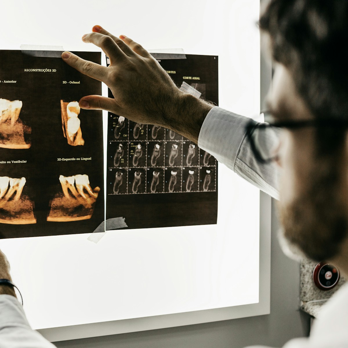 A dental office scene