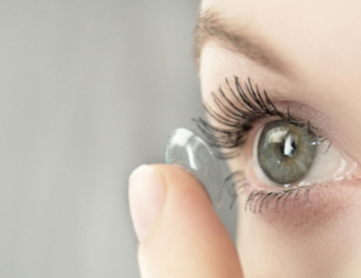 A contact lens on an eye at Squints Optical, London Ontario