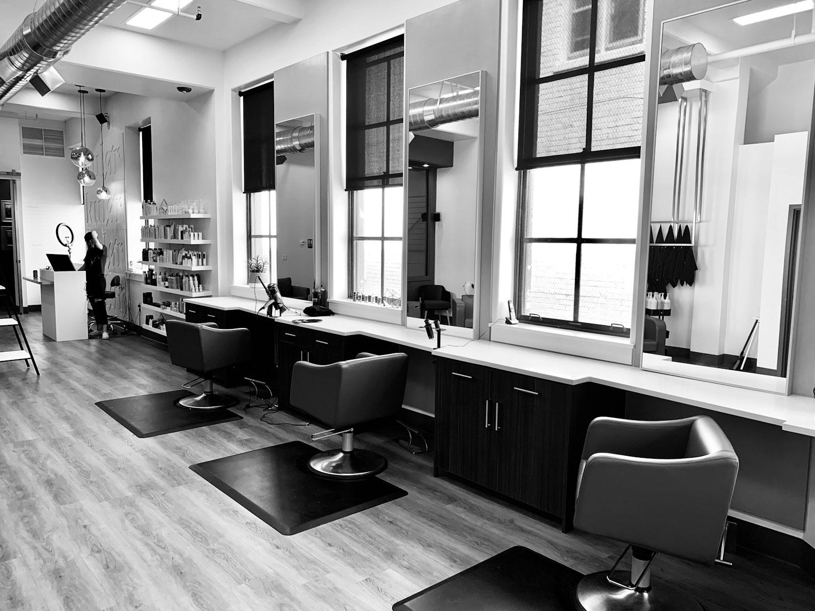 Bright, welcoming salon interior at Stylish Plus in Westmount, London Ontario