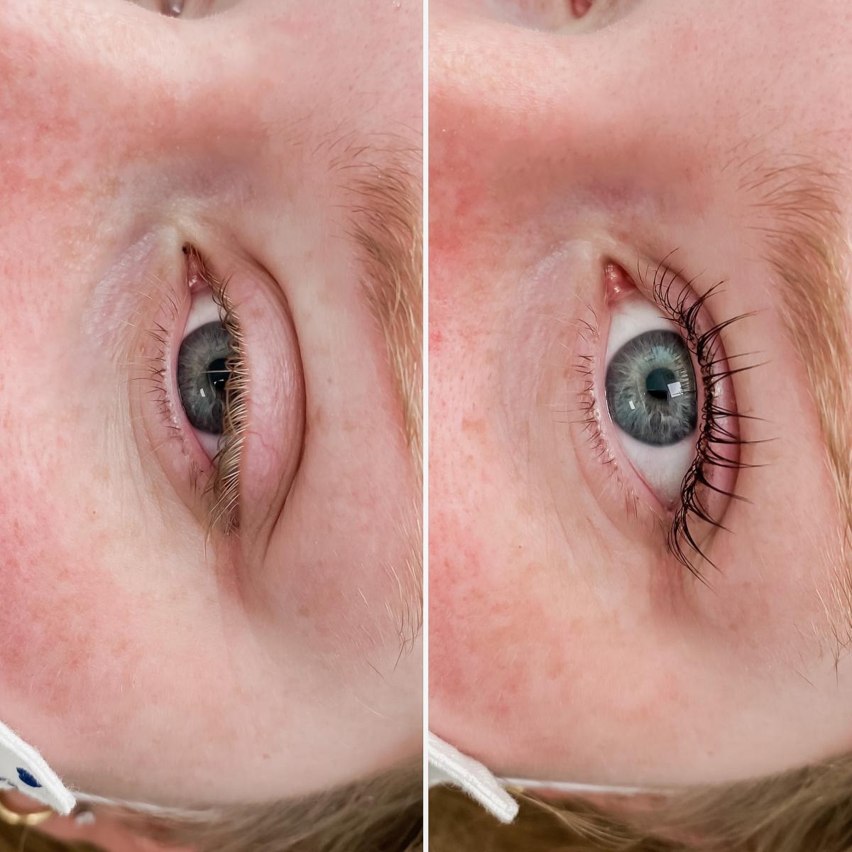 Lash lift result by The Lash & Brow Co. London Ontario