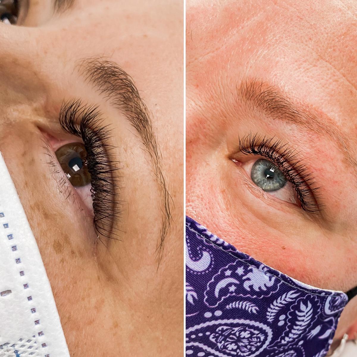 Before and after by The Lash & Brow Co. London Ontario