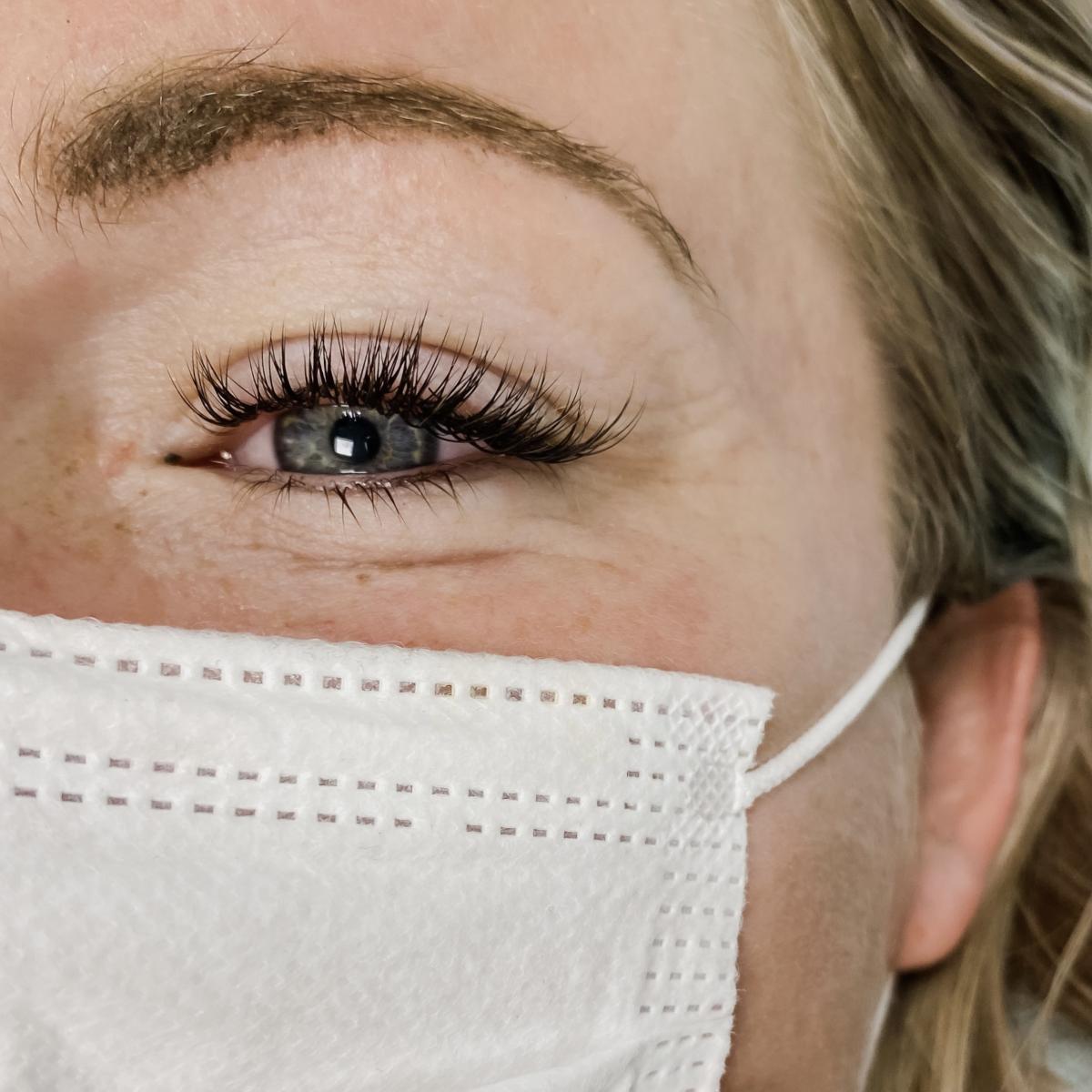 Lash extension and lift work by The Lash & Brow Co.