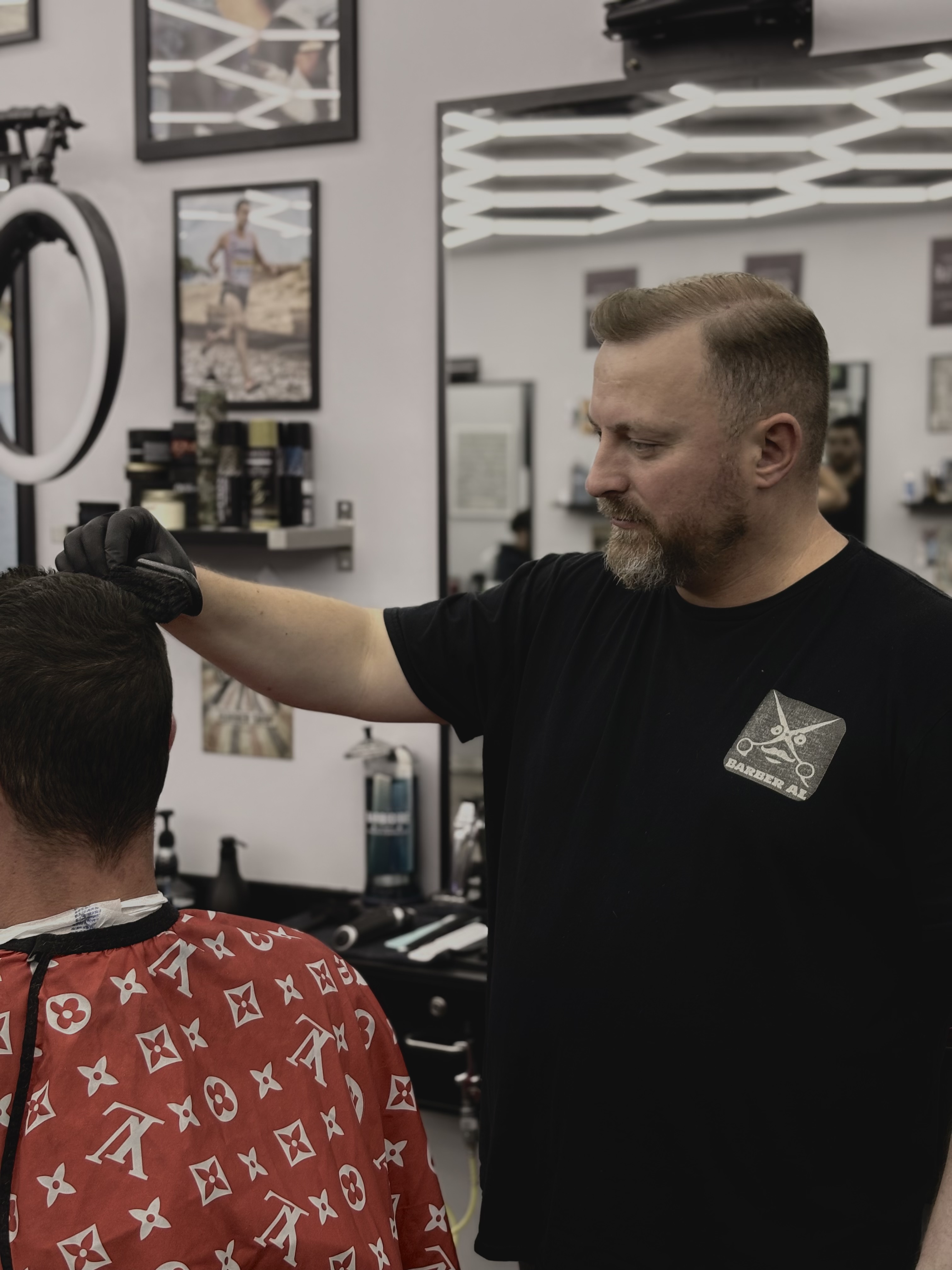 Beard work in progress at Top Crew Barbershop London