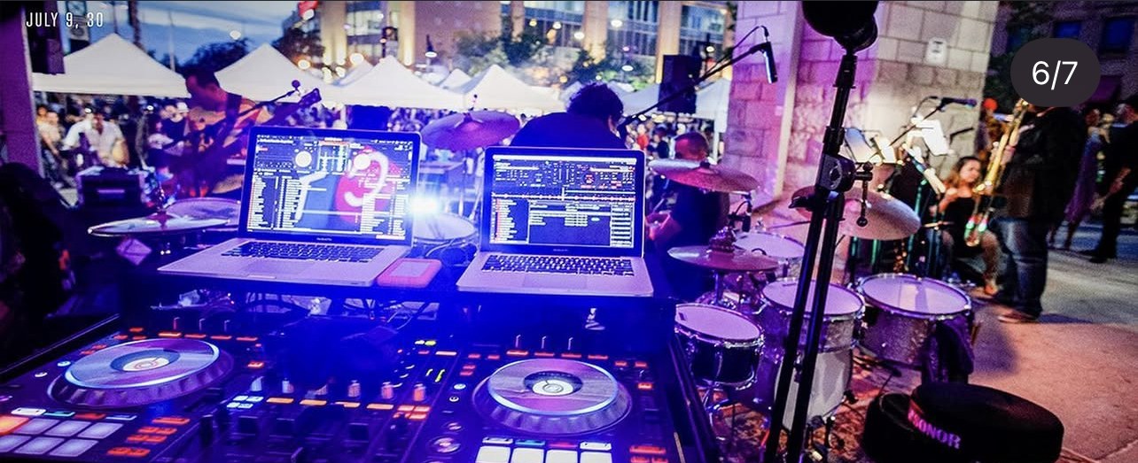 DJ booth at Covent Garden Market.